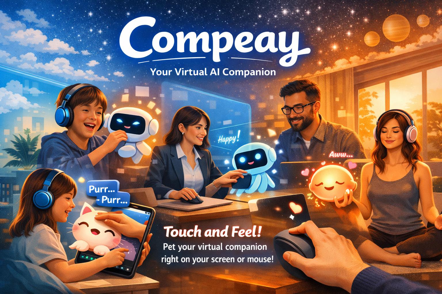 Compeay — AI companion in action across ages